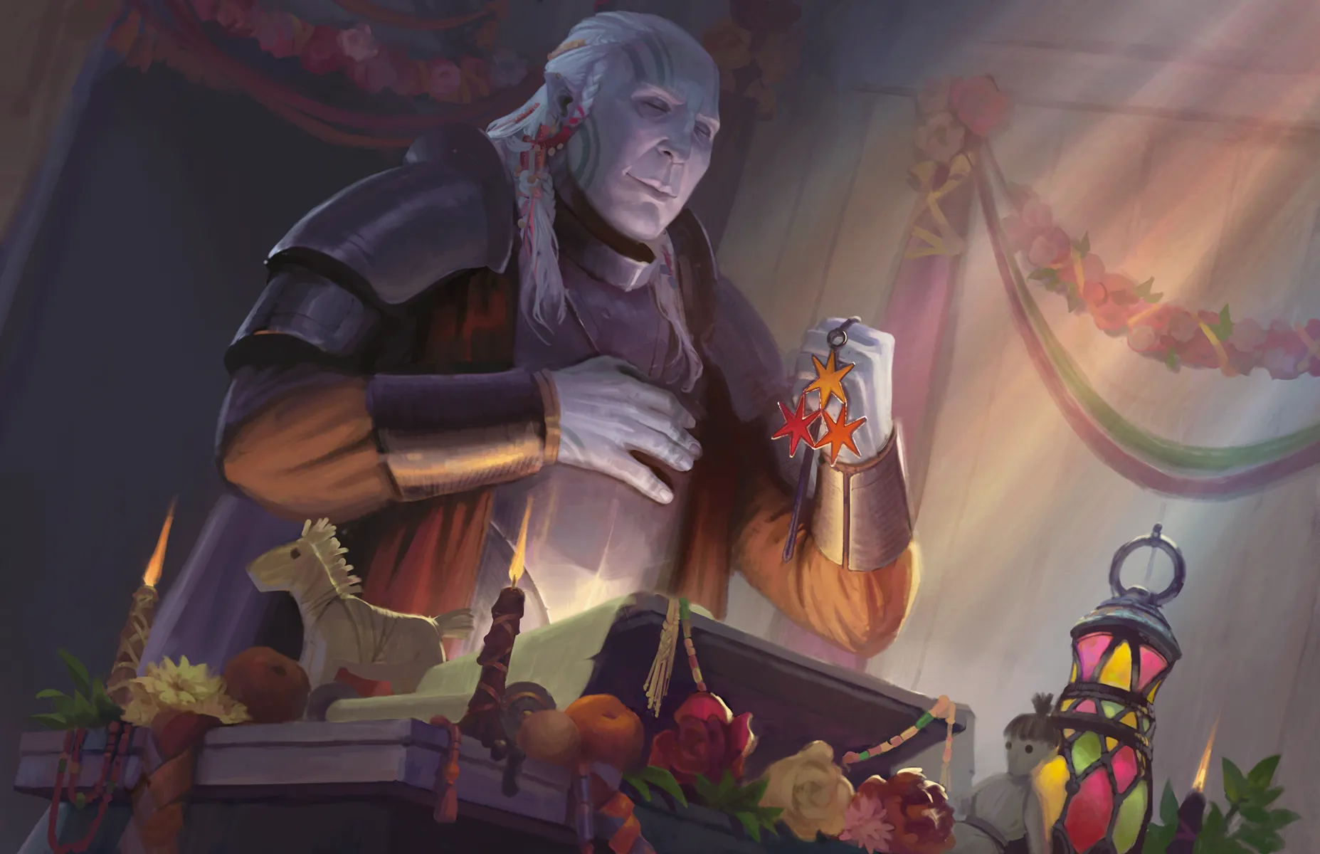 A Cleric prays for the day's spells