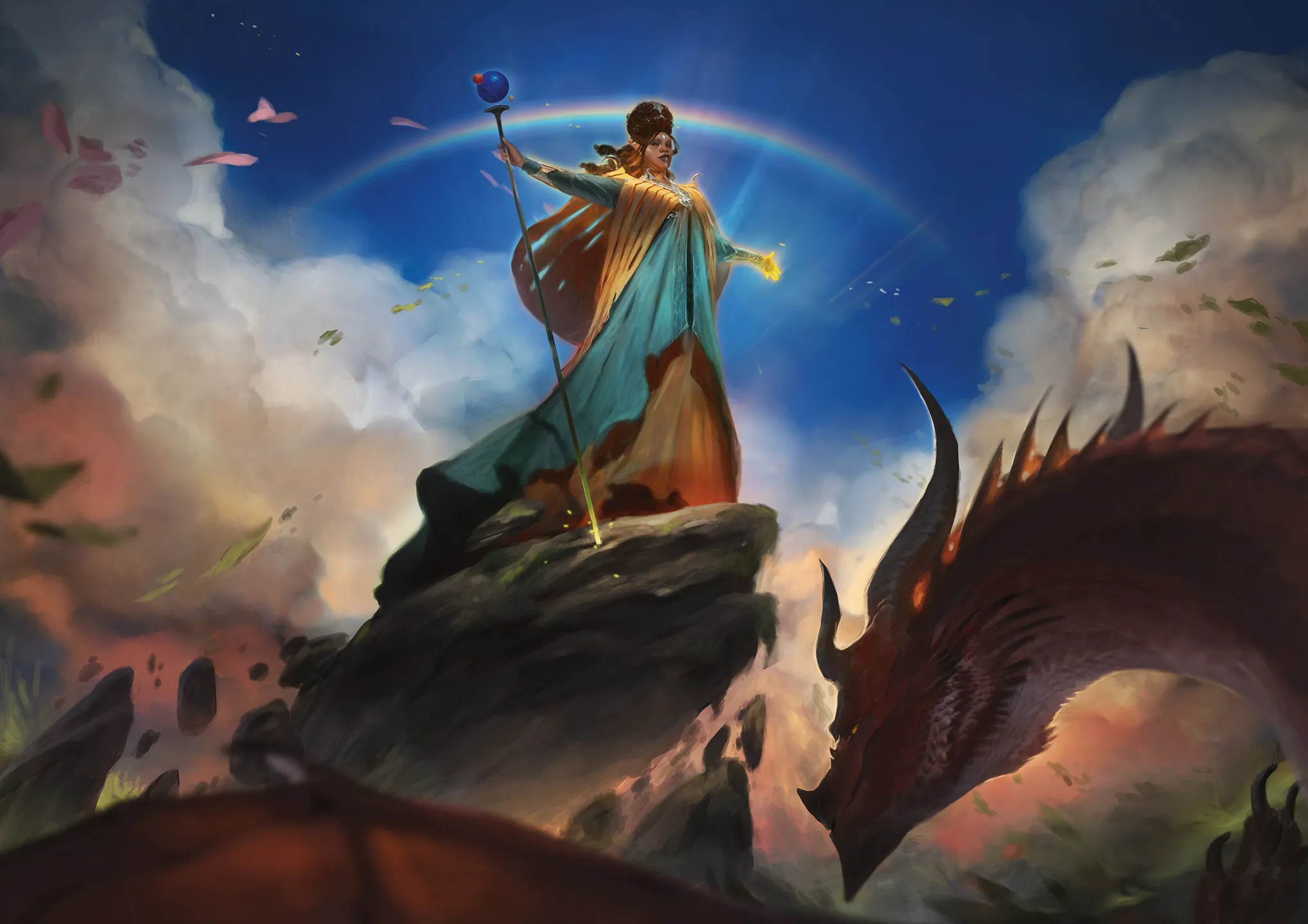 The elf queen Yolande awes...